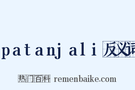 patanjali反义词是什么意思的图片